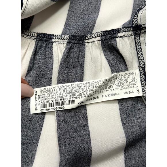 Zara TRF Collection Black and White Striped Top NWT - Picture 7 of 8